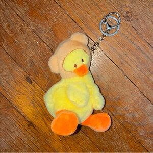 Plush Duck with Teddy Hat Bag Charm